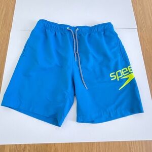 Speedo Men's lined Vibrant Blue Swim Trunks size L